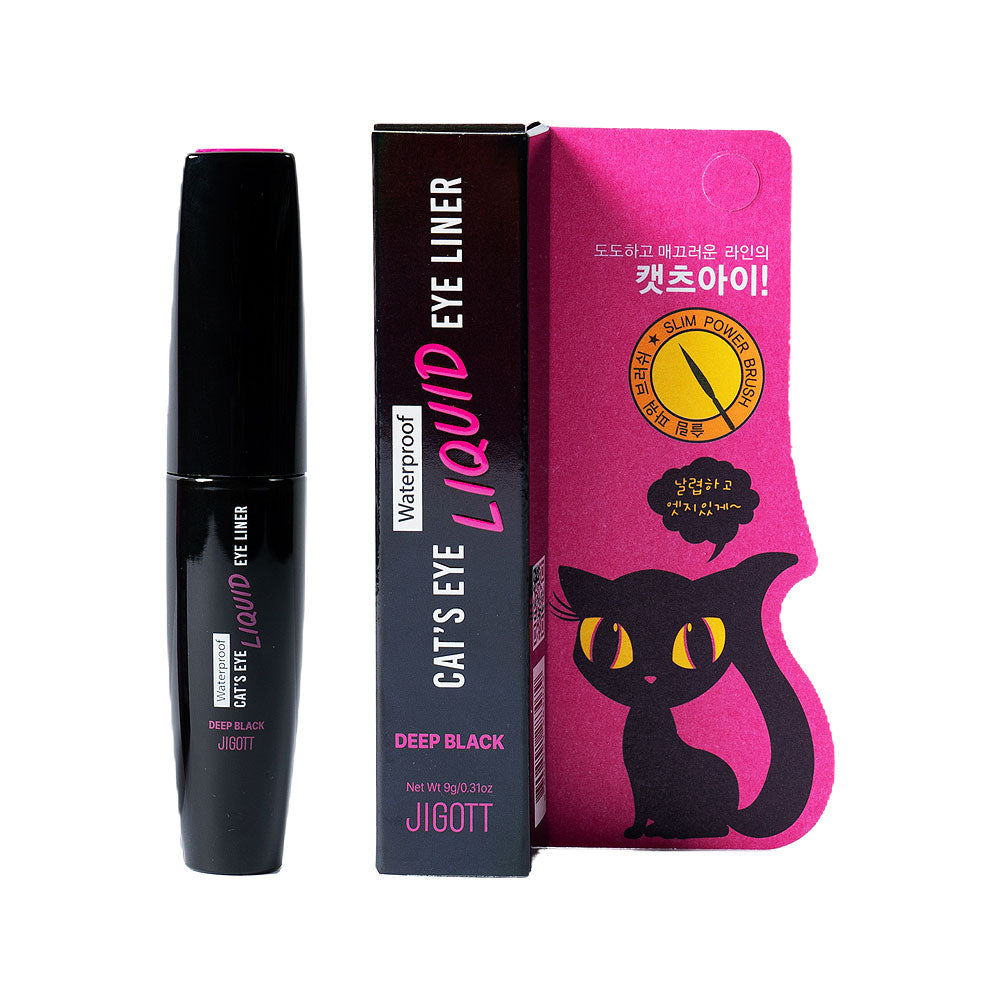Cat's Eye Waterproof Liquid Eyeliner (Deep Black)