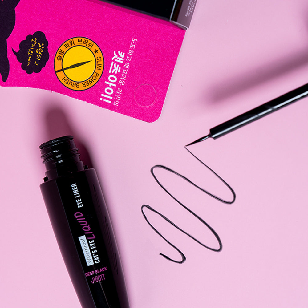 Cat's Eye Waterproof Liquid Eyeliner (Deep Black)