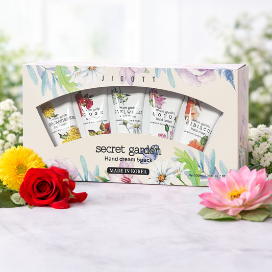 Secret Garden Hand Cream Set of 5 Floral Scents (100 ml x 5)