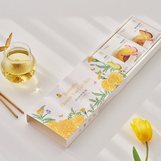 Butterfly Tea Bag Gift Set – Yellow
