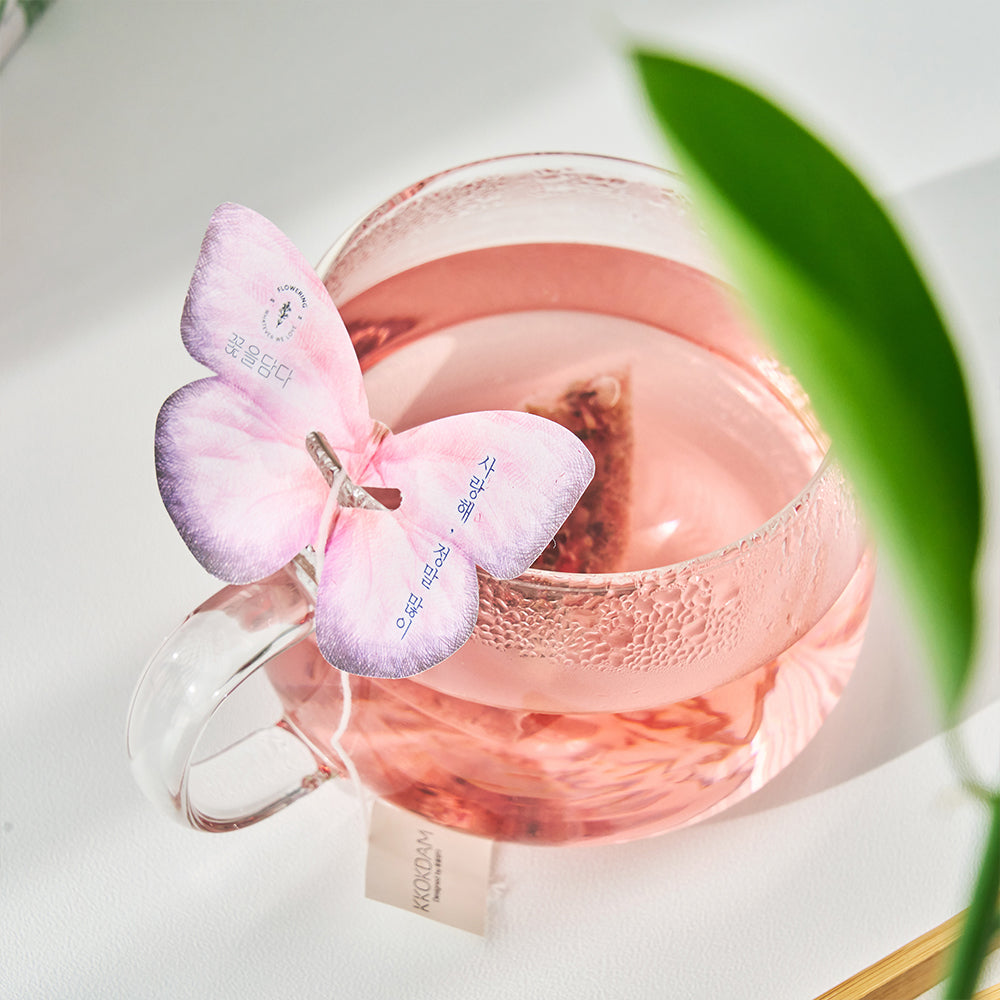 Butterfly Tea Bag Gift Set – Pink