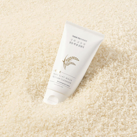 Rice Pure Clay Mask to Foam Cleanser (150ml)