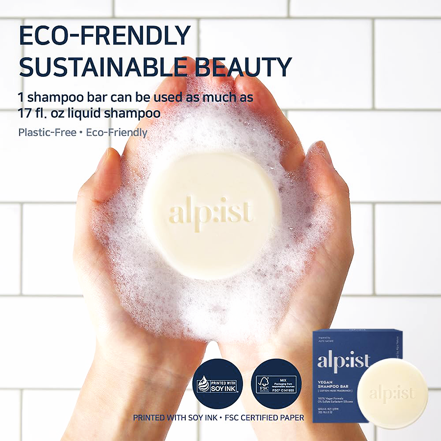 Alpist Vegan Scalp Care Shampoo Bar (Cotton Musk Scent)