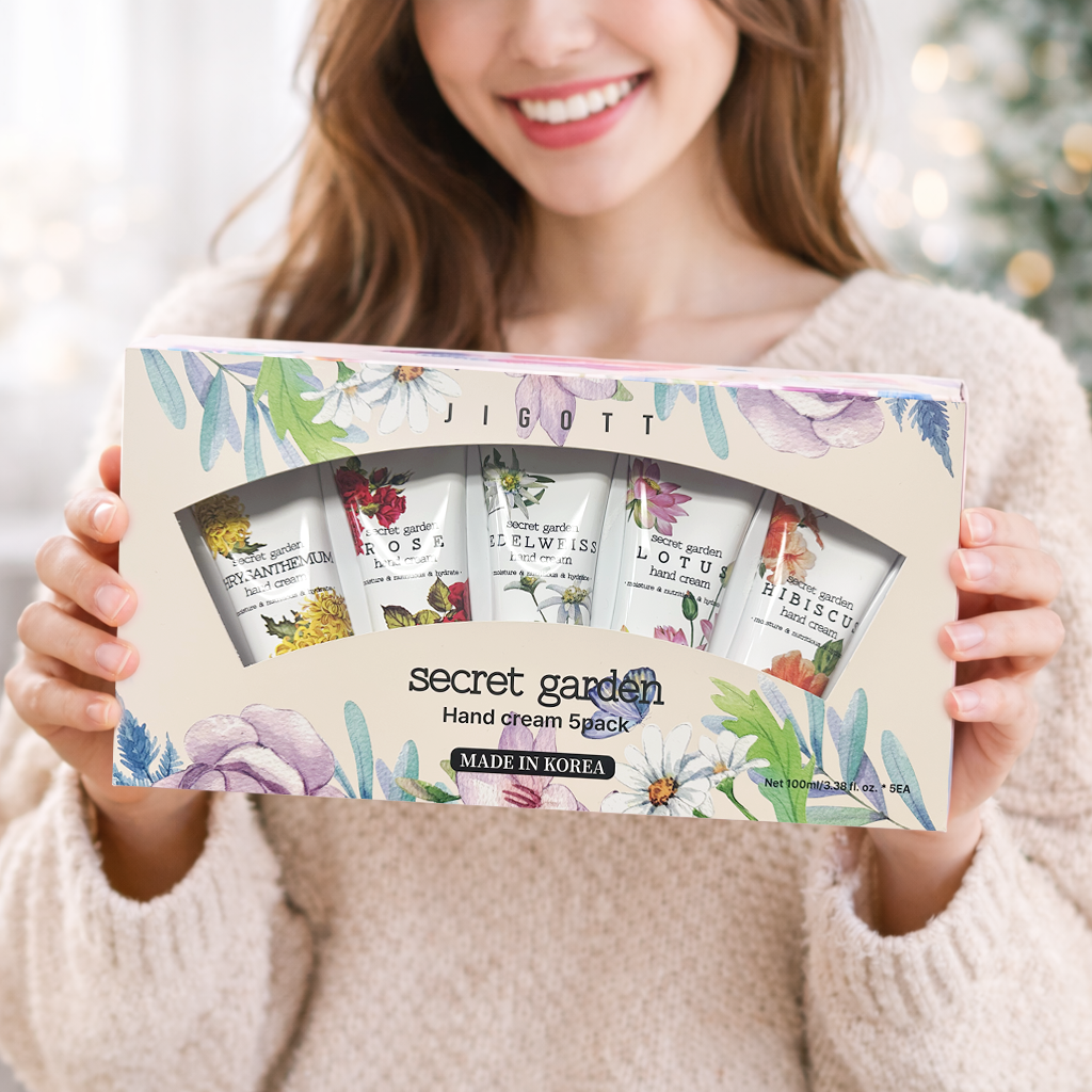 Secret Garden Hand Cream Set of 5 Floral Scents (100 ml x 5)