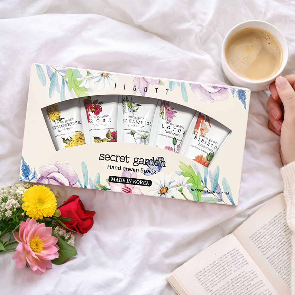 Secret Garden Hand Cream Set of 5 Floral Scents (100 ml x 5)