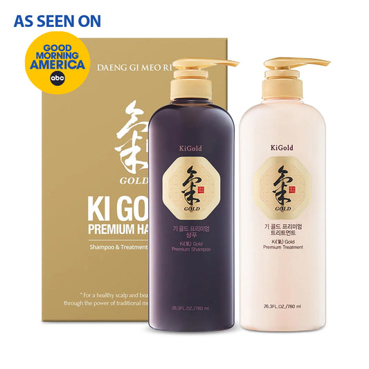 Ki Gold Premium Shampoo & Treatment Set Gold Box