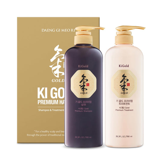 Ki Gold Premium Shampoo & Treatment Set Gold Box