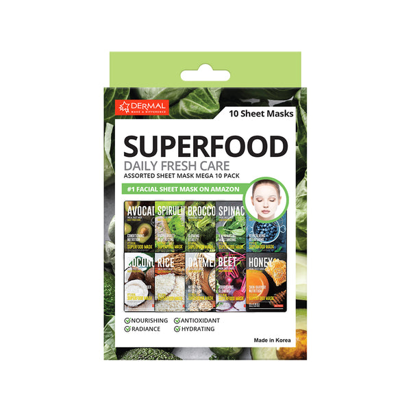 Superfood Daily Fresh Care Assorted Sheet Mask Mega 10 Pack