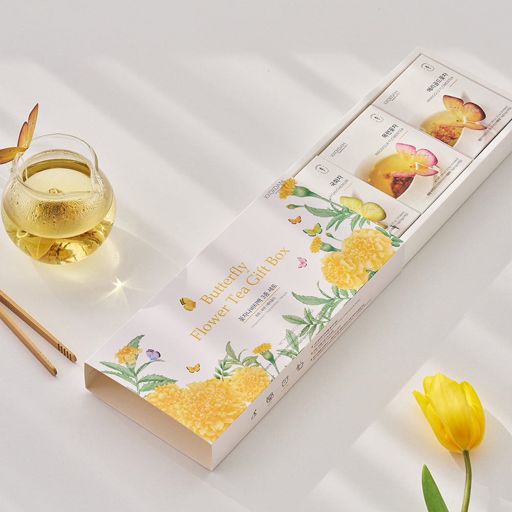 Butterfly Tea Bag Gift Set – Yellow