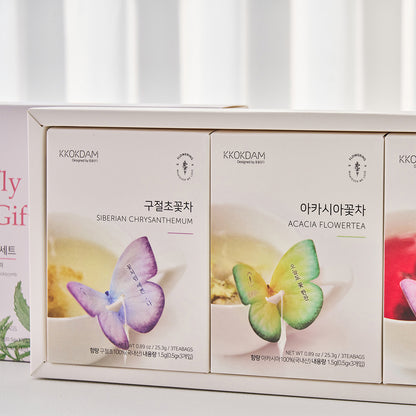 Butterfly Tea Bag Gift Set – Pink